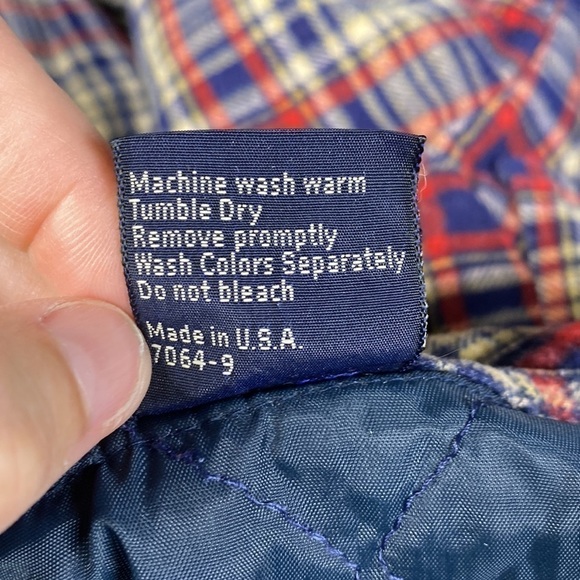 Vintage The Men's Shop JCPenney Quilt Lined Flannel Button Up Shirt Shacket M - Picture 5 of 8